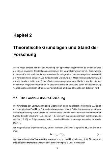 Untersuchung der Modenkopplung in magnetischen Ringen anhand ...