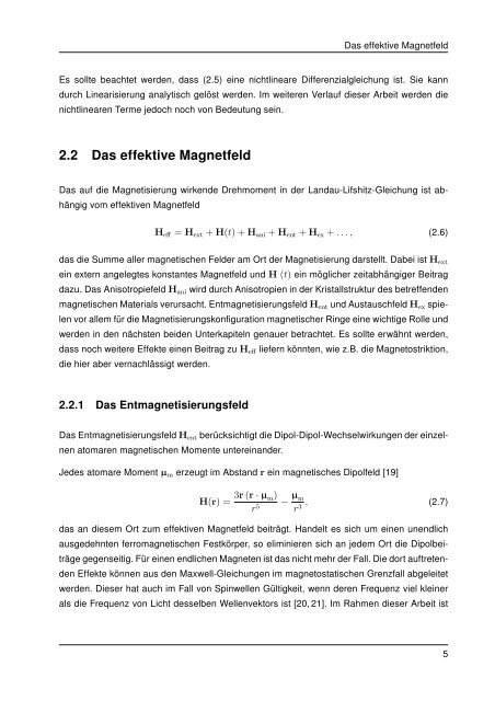 Untersuchung der Modenkopplung in magnetischen Ringen anhand ...