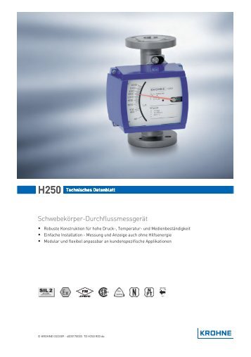 Schwebekörper-Durchflussmessgerät - Tablar Messtechnik GmbH