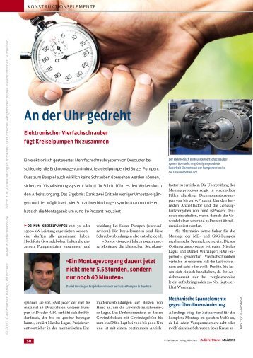 An der Uhr gedreht - ZulieferMarkt.de