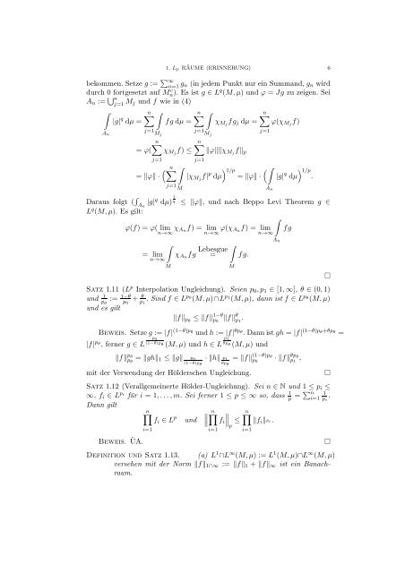 Skript - Fachbereich Mathematik - Technische Universität Darmstadt