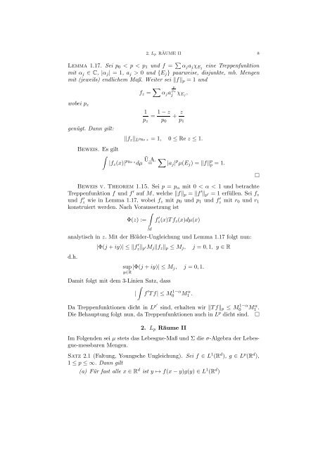 Skript - Fachbereich Mathematik - Technische Universität Darmstadt