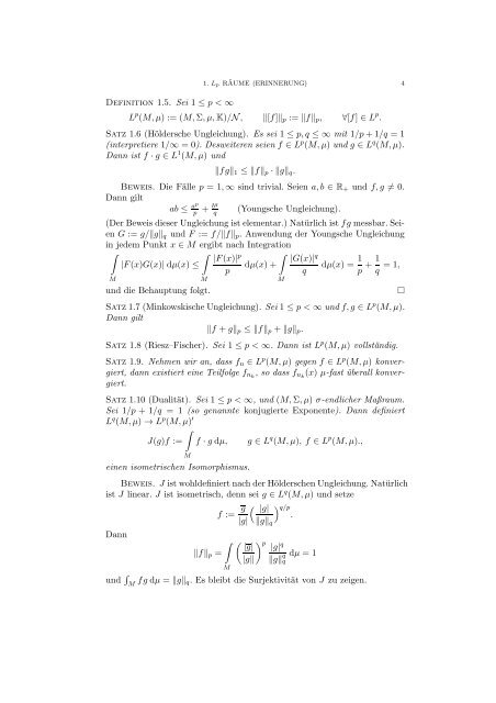 Skript - Fachbereich Mathematik - Technische Universität Darmstadt