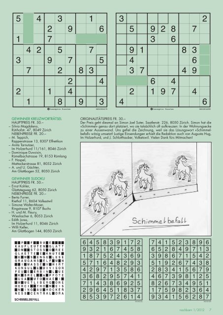Hauszeitung der ASIG Wohngenossenschaft Nr. 108 Frühling 2012 ...