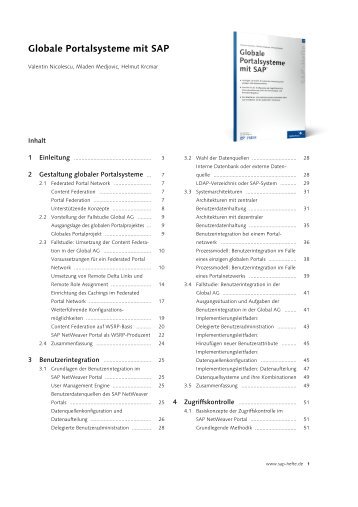 Globale Portalsysteme mit SAP (PDF) - SAP-Hefte