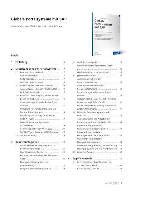 Globale Portalsysteme mit SAP (PDF) - SAP-Hefte
