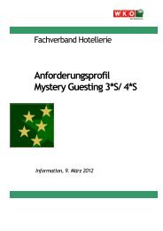 Anforderungsprofil Mystery Guesting 3*S/ 4*S - Hotelsterne.at