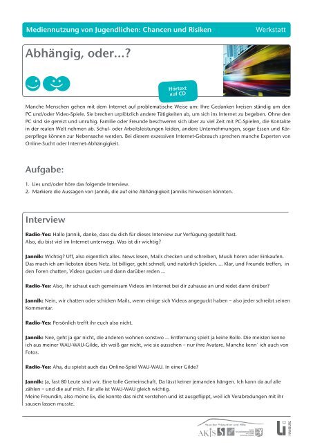 Aufgabe Koss