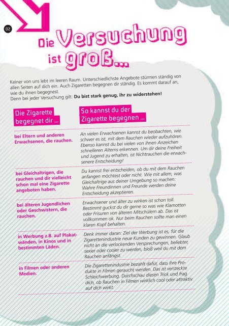 Rauchfrei durchs Leben (PDF, 6.300 KB) - rauch-frei.info