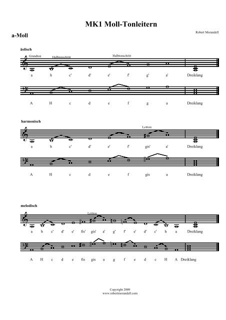 Moll-Tonleitern - Robert Morandell