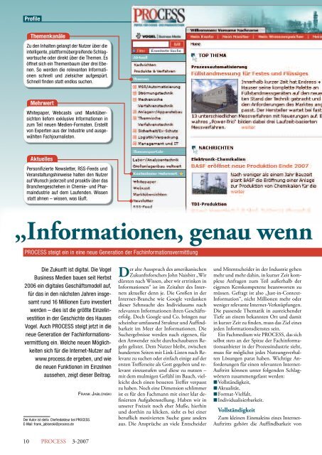 POWTECH/TechnoPharm Messeausgabe ab Seite 26