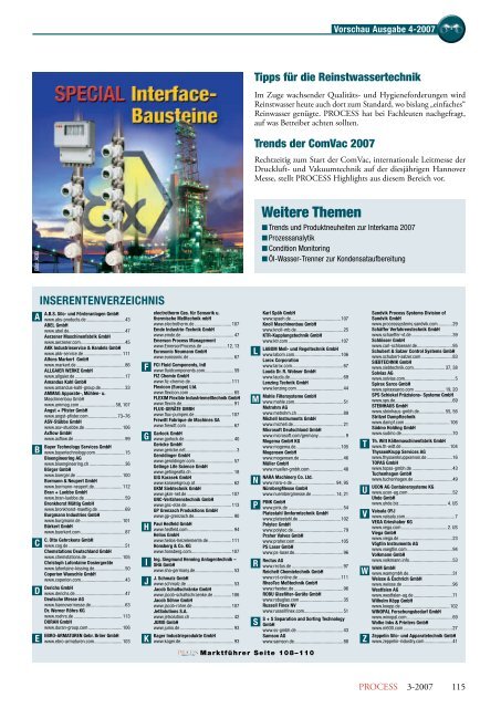 POWTECH/TechnoPharm Messeausgabe ab Seite 26