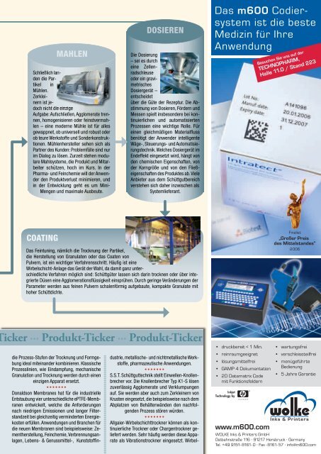 POWTECH/TechnoPharm Messeausgabe ab Seite 26