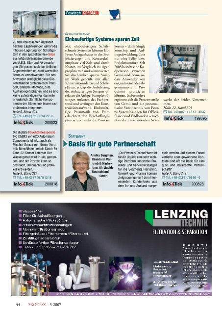 POWTECH/TechnoPharm Messeausgabe ab Seite 26