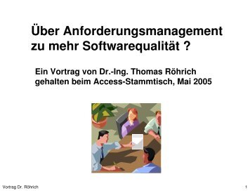 Über Anforderungsmanagement zu mehr Softwarequalität - Access ...