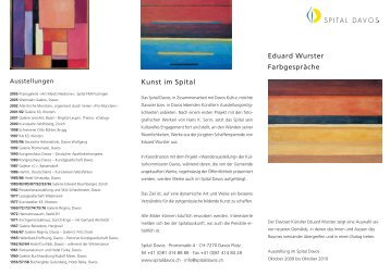 Eduard Wurster Farbgespräche Kunst im Spital - Spital Davos