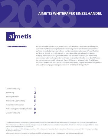 aimetis whitepaper einzelhandel