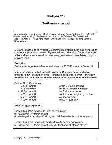 D-vitamin mangel