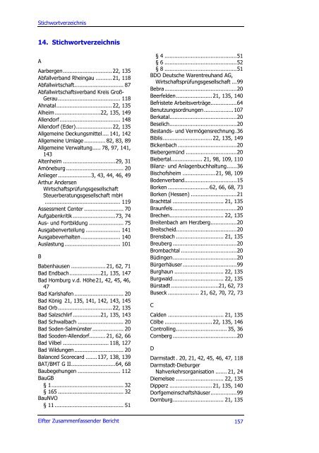 Elfter Zusammenfassender Bericht 2001 - Hessischer Rechnungshof