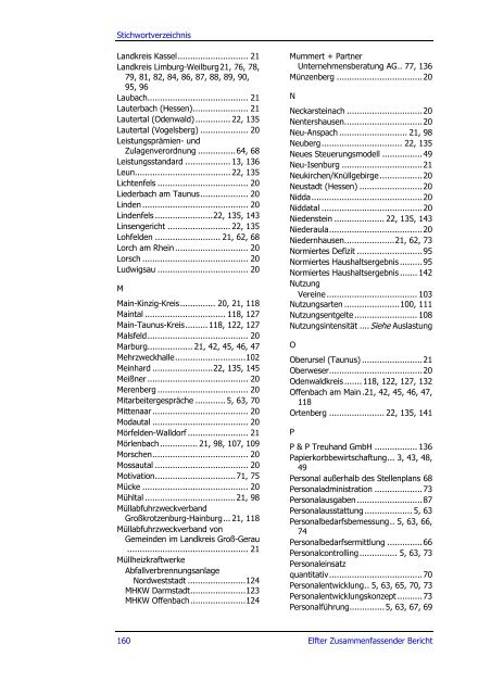 Elfter Zusammenfassender Bericht 2001 - Hessischer Rechnungshof