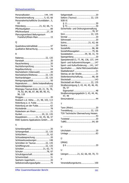 Elfter Zusammenfassender Bericht 2001 - Hessischer Rechnungshof