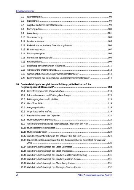 Elfter Zusammenfassender Bericht 2001 - Hessischer Rechnungshof