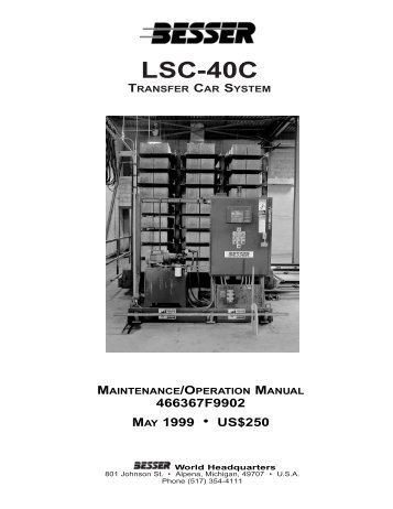 LSC-40C SPECIFICATIONS - Besser Company