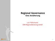 Regional Governance – Eine Annäherung - Regiosuisse