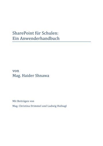 SharePoint für Schulen: ein Anwenderhandbuch