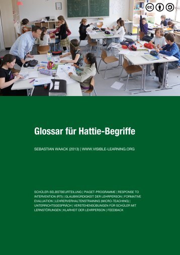 Glossar für Hattie-Begriffe - Visible Learning
