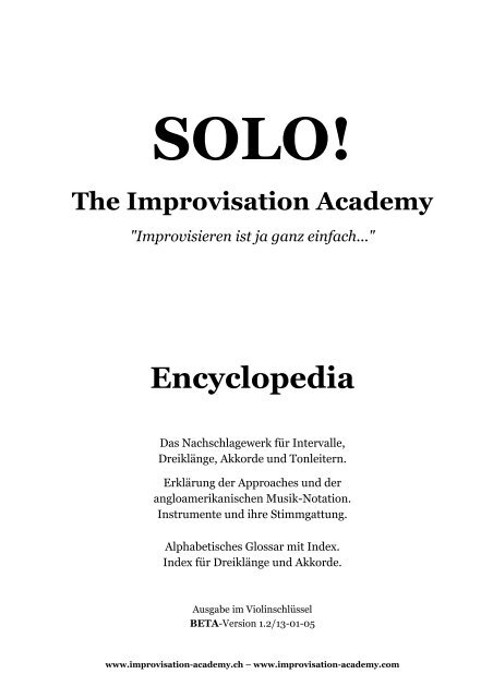 SOLO Encyclopedia - Musik-Wissen