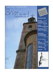 Gemeindebrief Oktober/November 2012 - Evangelische Kirche ...