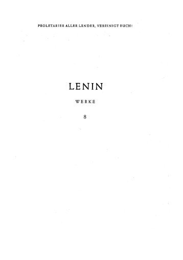 Lenin Werke Band 8 - Red Channel