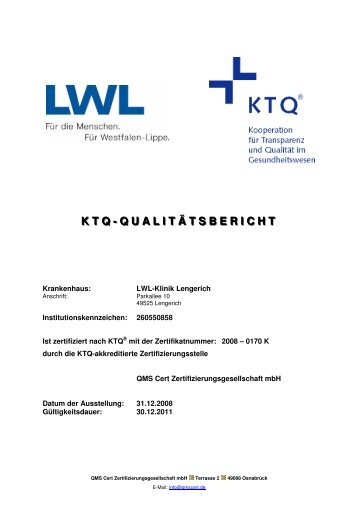 KTQ-Qualitätsbericht LWL Klinik Lengerich