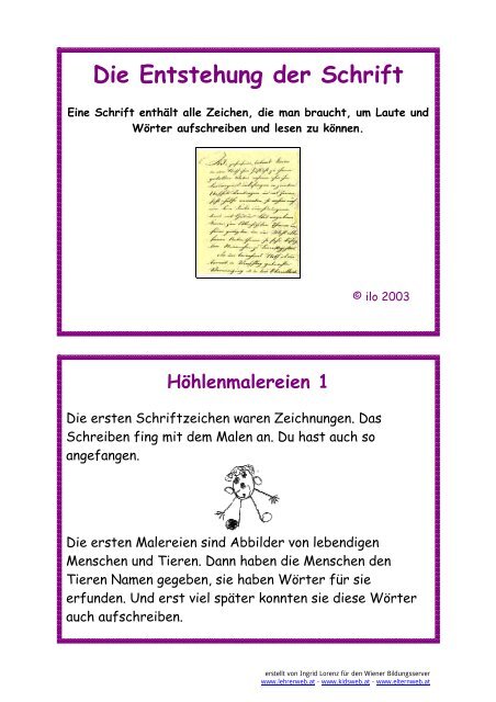 Kartei Schrift - Lehrerweb