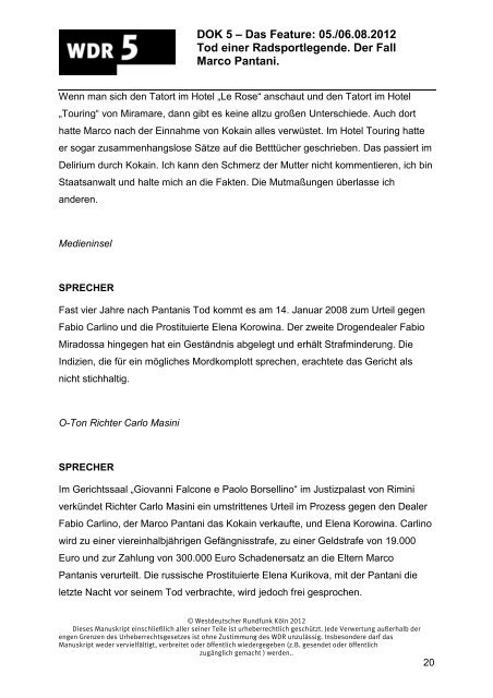 Manuskripte (pdf) - WDR 5