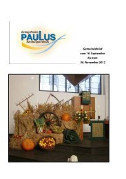 Gemeindebrief vom 16. September bis zum 30 ... - Pauluskirche