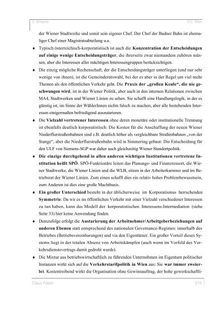 Governance-Regimes im Öffentlichen Verkehr - Claus Faber