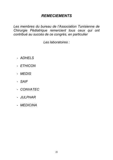 XIV CONGRES NATIONAL DE L'ASSOCIATION TUNISIENNE DE ...