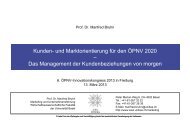 Prof. Dr. Manfred Bruhn - ÖPNV Innovationskongress