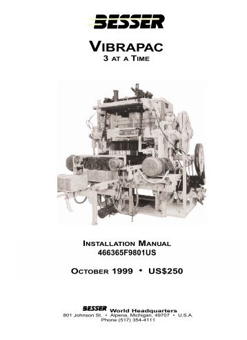 VIBRAPAC SPECIFICATIONS - Besser Company