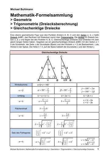Gleichschenklige Dreiecke - Michael-buhlmann.de