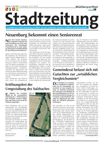 Stadtzeitung KW 20 - Stadt Neuenburg am Rhein
