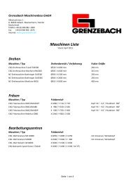 Maschinenliste - Grenzebach Maschinenbau GmbH