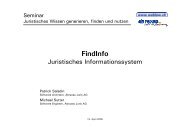 Präsentation JURIS FindInfo - Weblaw