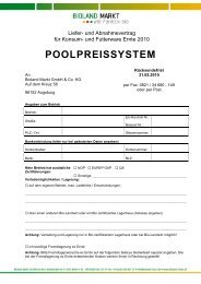 POOLPREISSYSTEM - Bioland Markt Gmbh