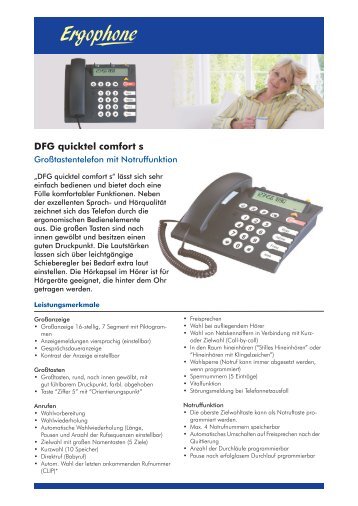 DFG quicktel comfort s - Horst Theunissen GmbH