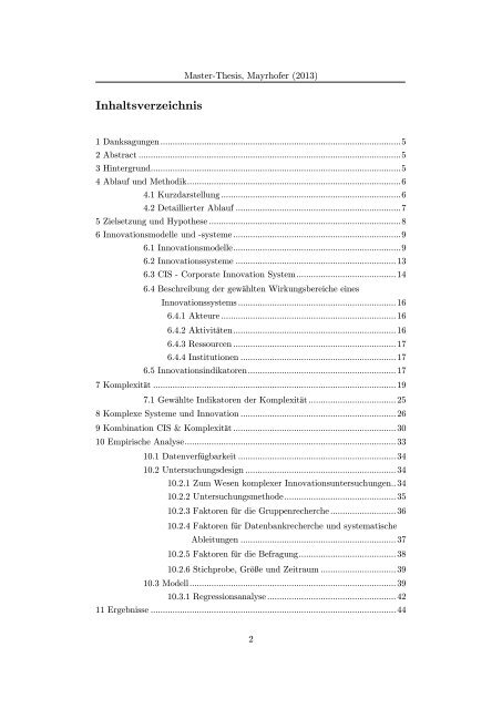 Einfluss komplexitätsbezogener Faktoren auf Innovation. Eine ... - AFA