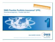 DWS Flexible Portfolio Insurance® (FPI) - MMM-Messe