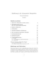 Einführung in die Axiomatische Mengenlehre
